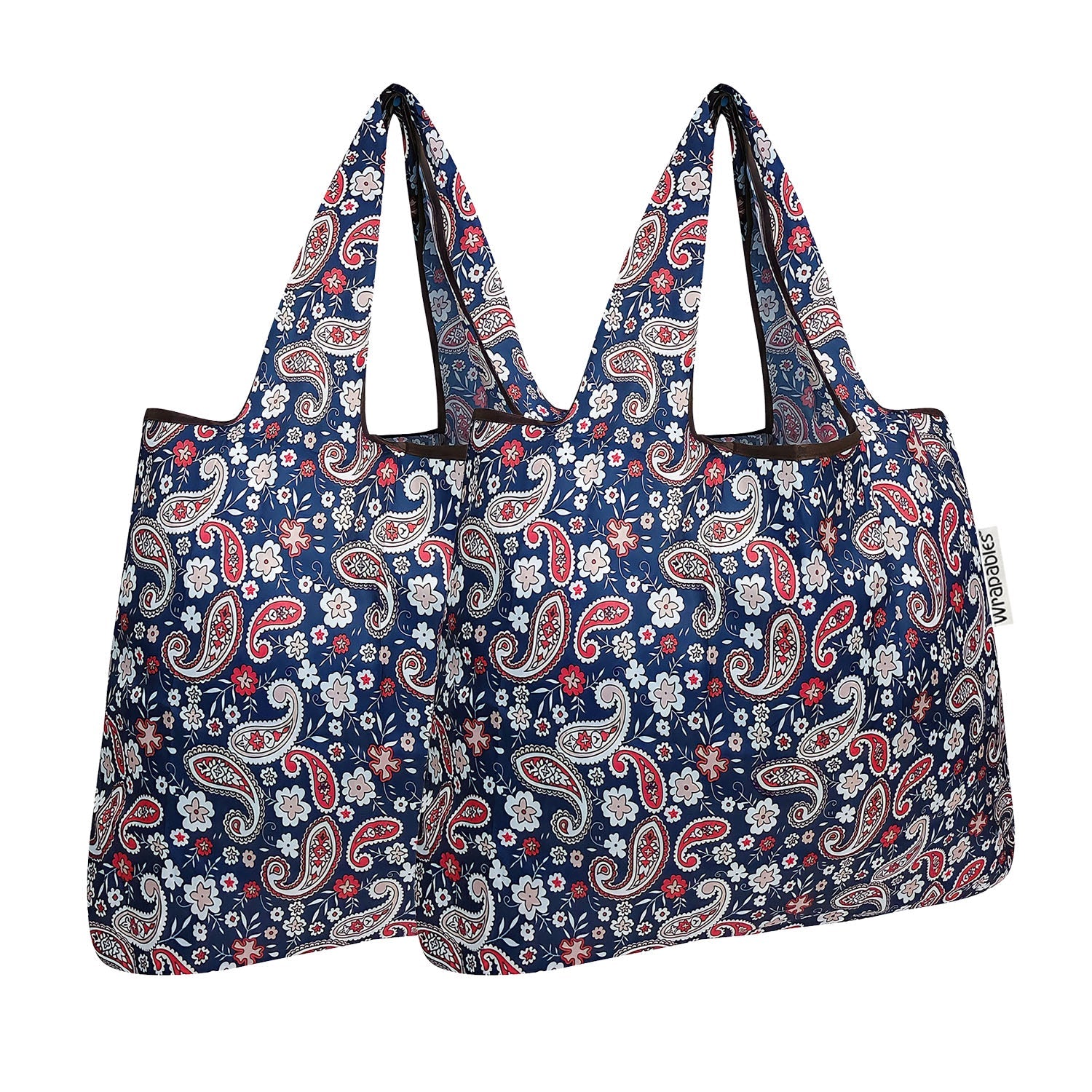 Wrapables Foldable Tote Nylon Reusable Grocery Bag (Set of 2)