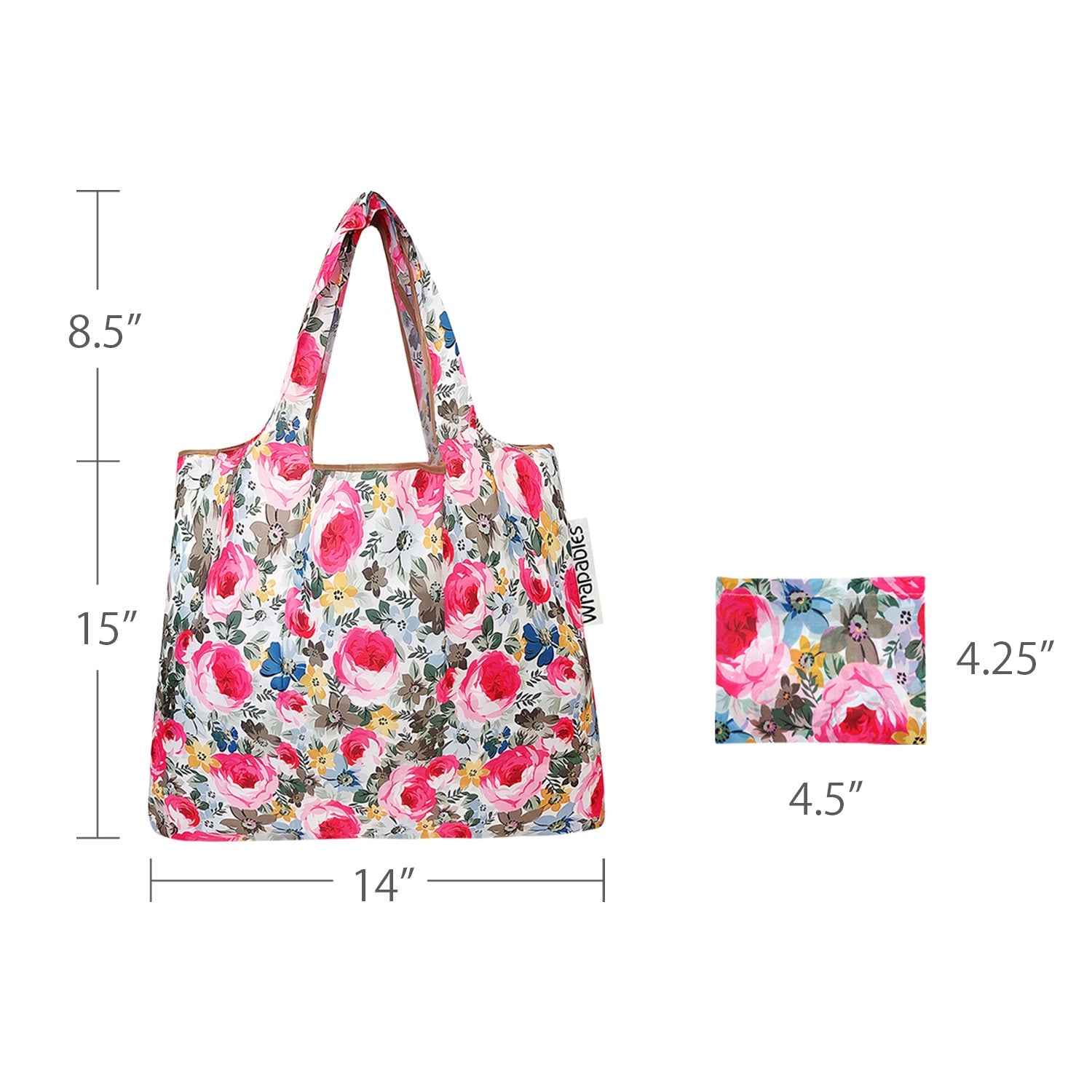Wrapables Foldable Tote Nylon Reusable Grocery Bag (Set of 2)