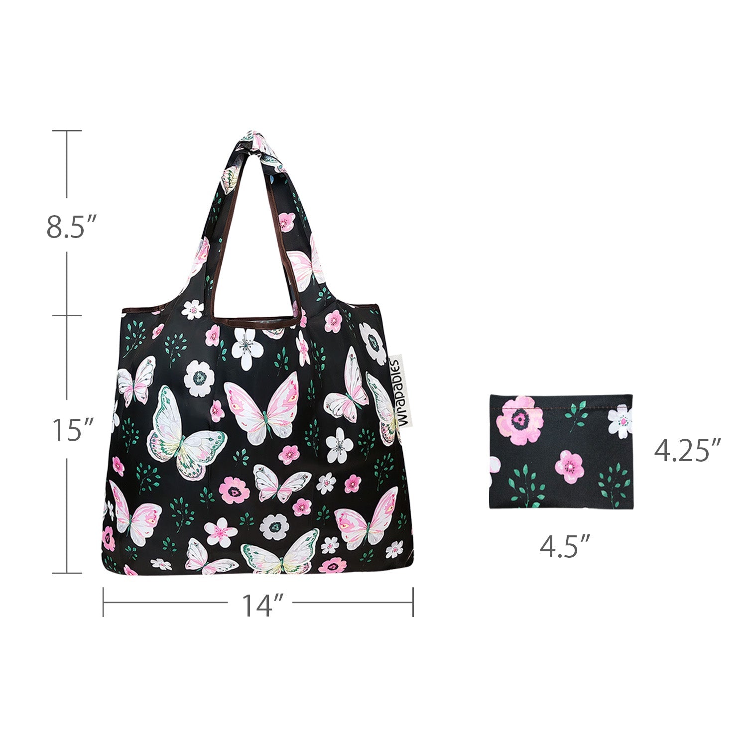 Wrapables Foldable Tote Nylon Reusable Grocery Bag (Set of 2)