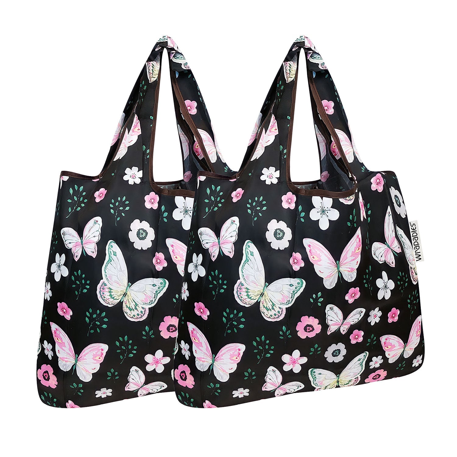 Wrapables Foldable Tote Nylon Reusable Grocery Bag (Set of 2)