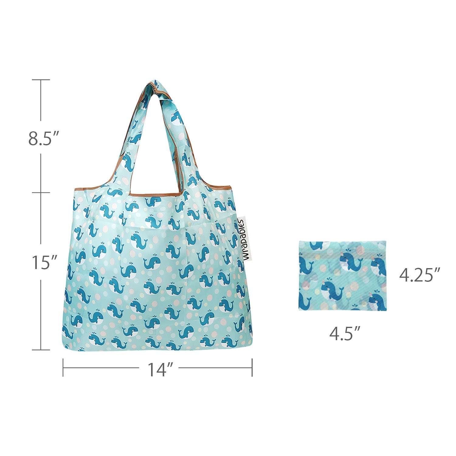Wrapables Foldable Tote Nylon Reusable Grocery Bag (Set of 2)