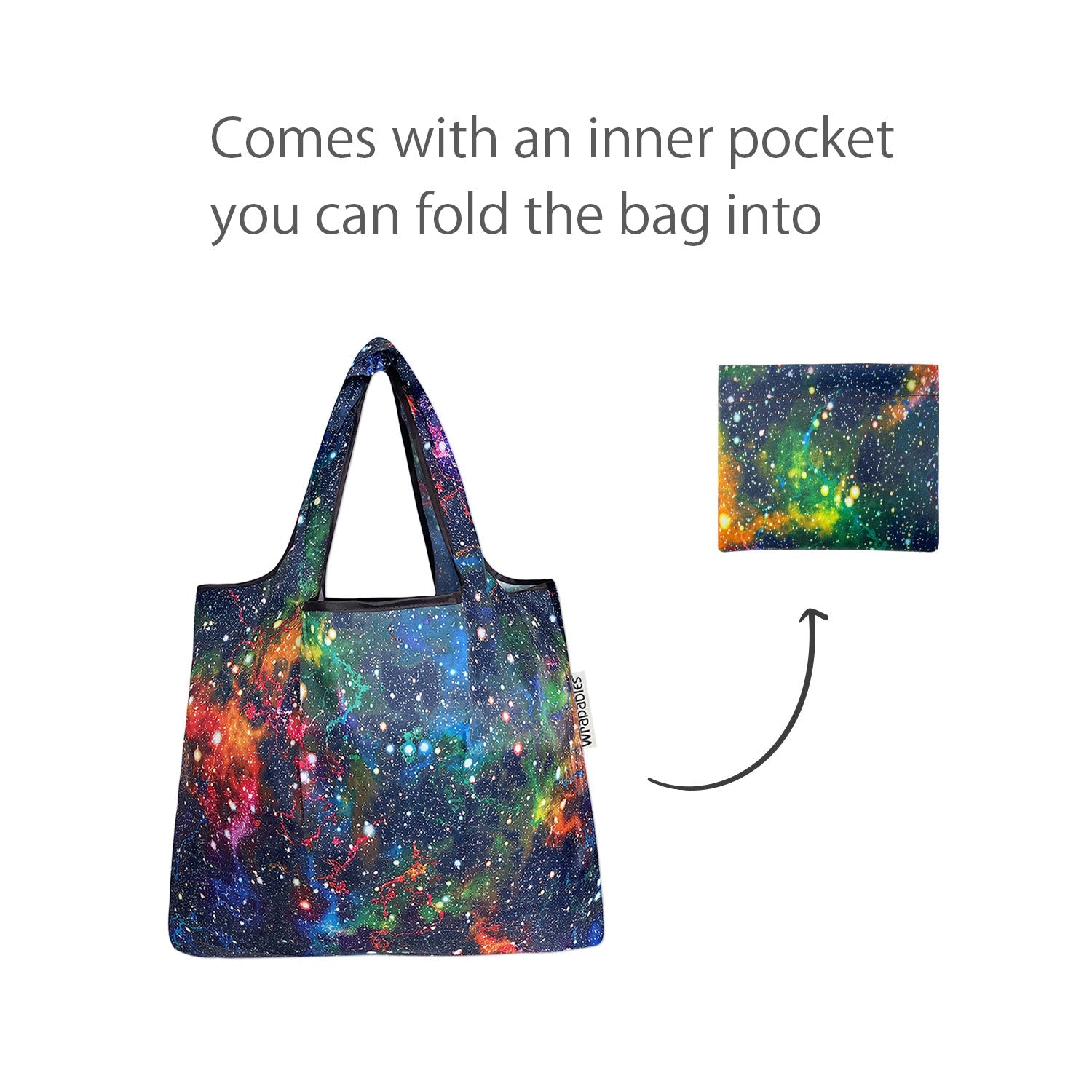 Wrapables Foldable Tote Nylon Reusable Grocery Bag (Set of 2)