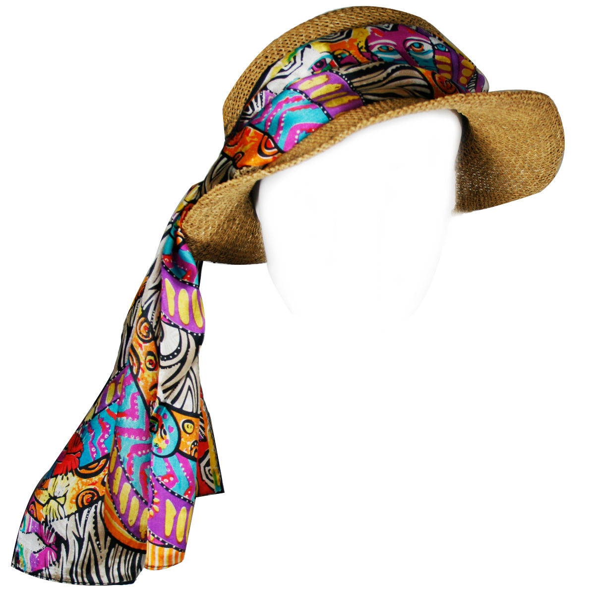 Wrapables Vibrant 100% Silk Long Scarf 51" x 10.5"