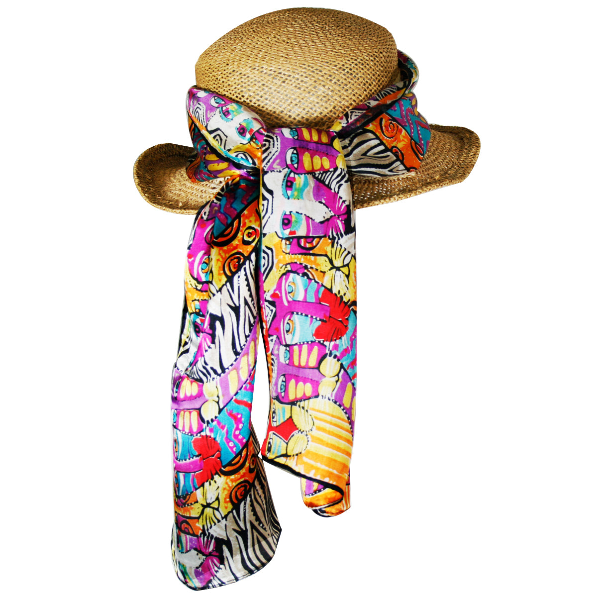 Wrapables Vibrant 100% Silk Long Scarf 51" x 10.5"
