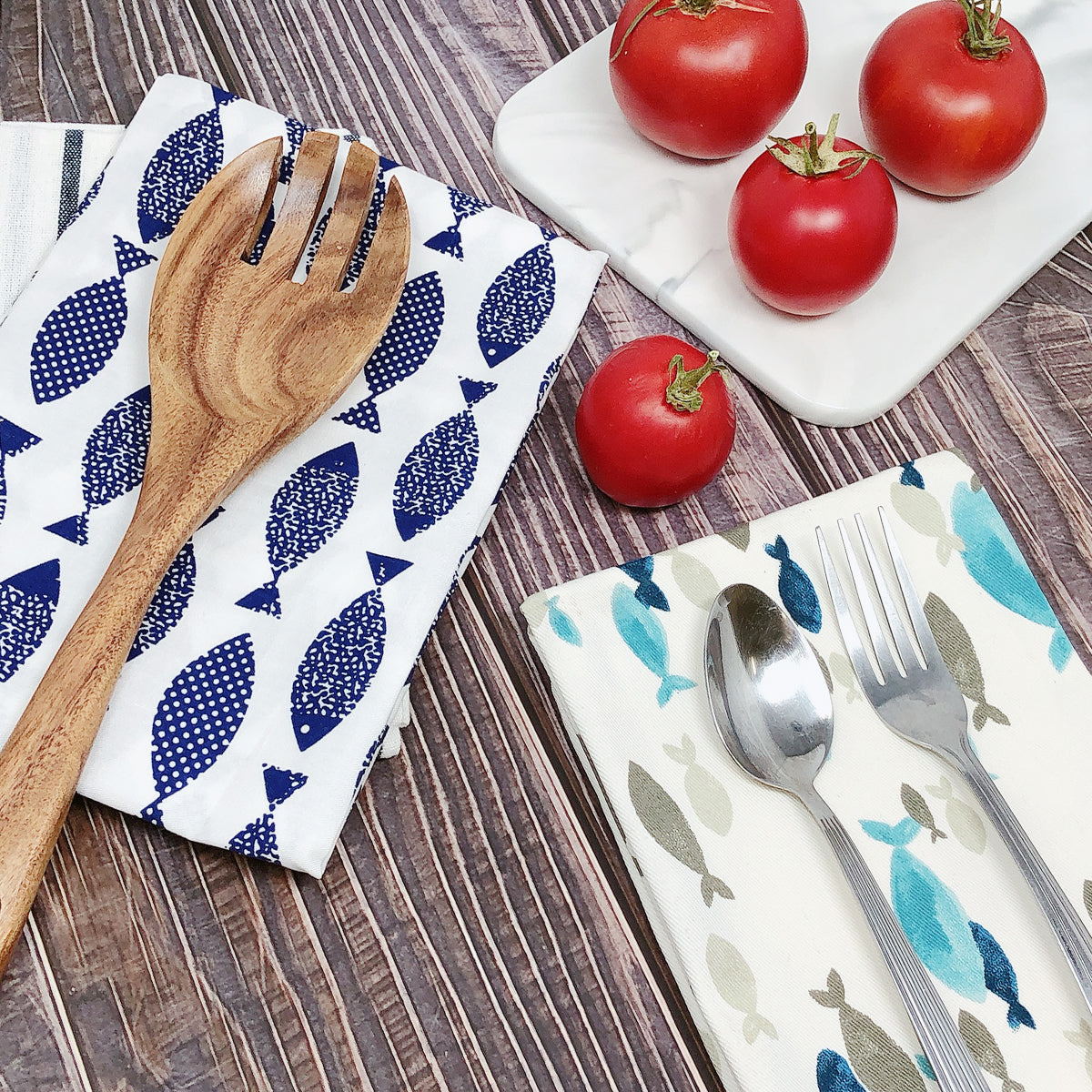 Wrapables 100% Cotton Kitchen Dish Towels (Set of 3)