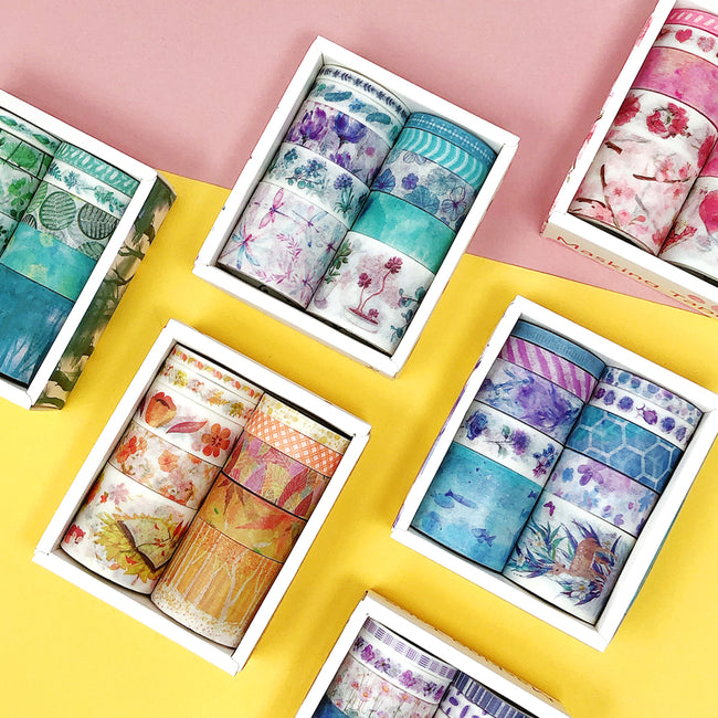 Wrapables Decorative Washi Tape Box Set (10 Rolls)