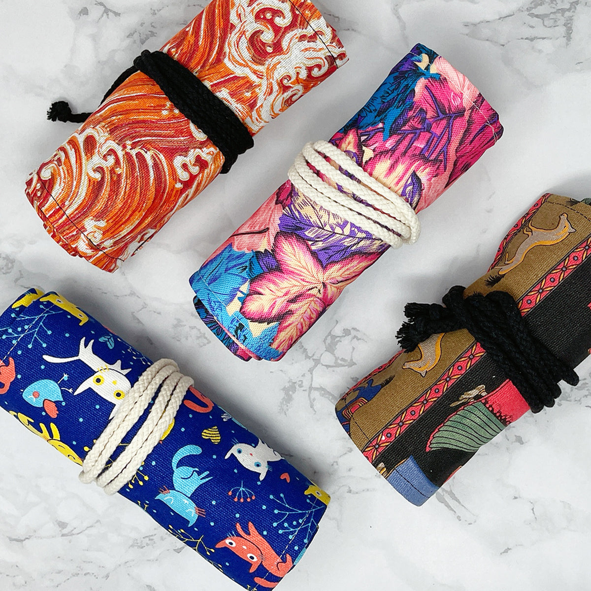 Wrapables Pencil Roll Organizer, Colored Pencil Wrap Pouch (72 slots)
