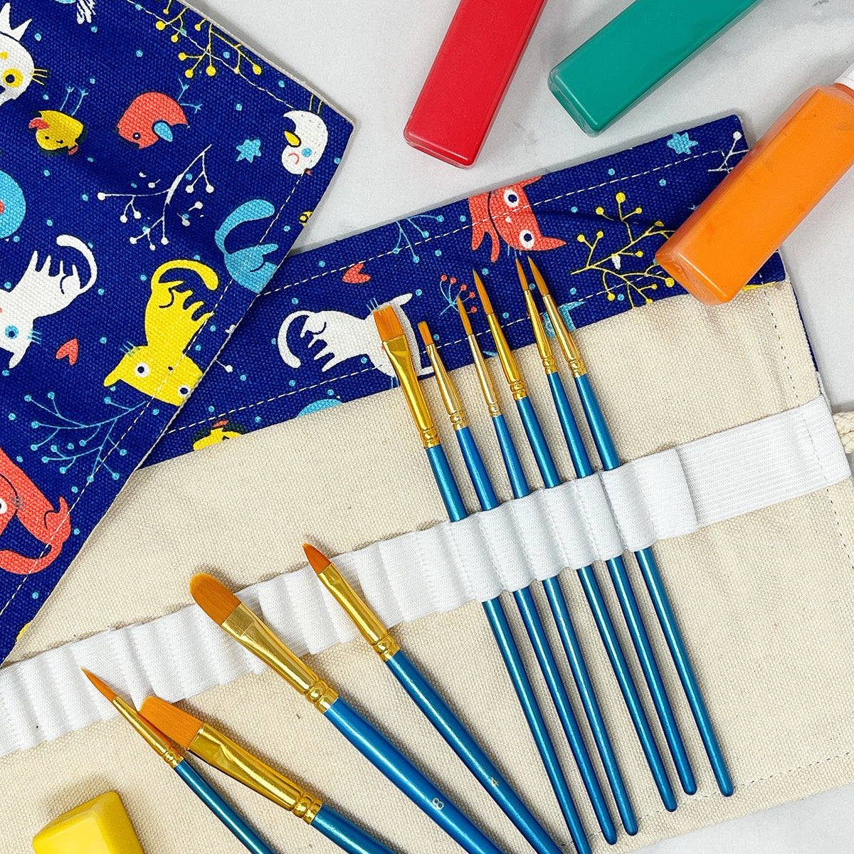 Wrapables Pencil Roll Organizer, Colored Pencil Wrap Pouch (72 slots)
