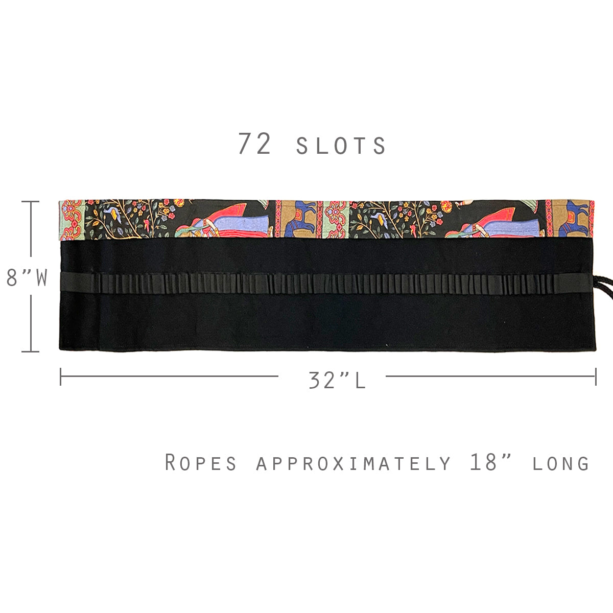 Wrapables Pencil Roll Organizer, Colored Pencil Wrap Pouch (72 slots)