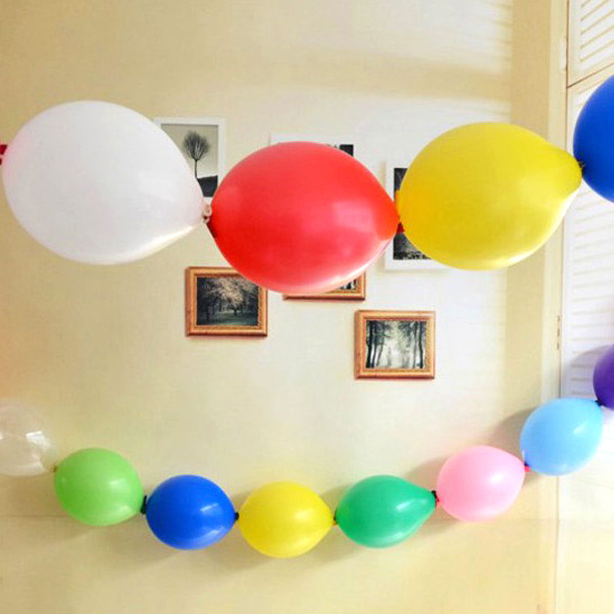 Wrapables Latex Link-O-Loon Balloons (10 Pack), 10"