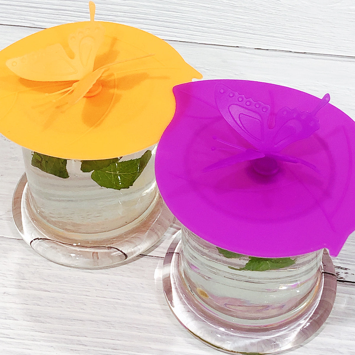 Wrapables Silicone Cup Lids, Anti-Dust Airtight Mug Covers for Hot and Cold Beverages (Set of 6)