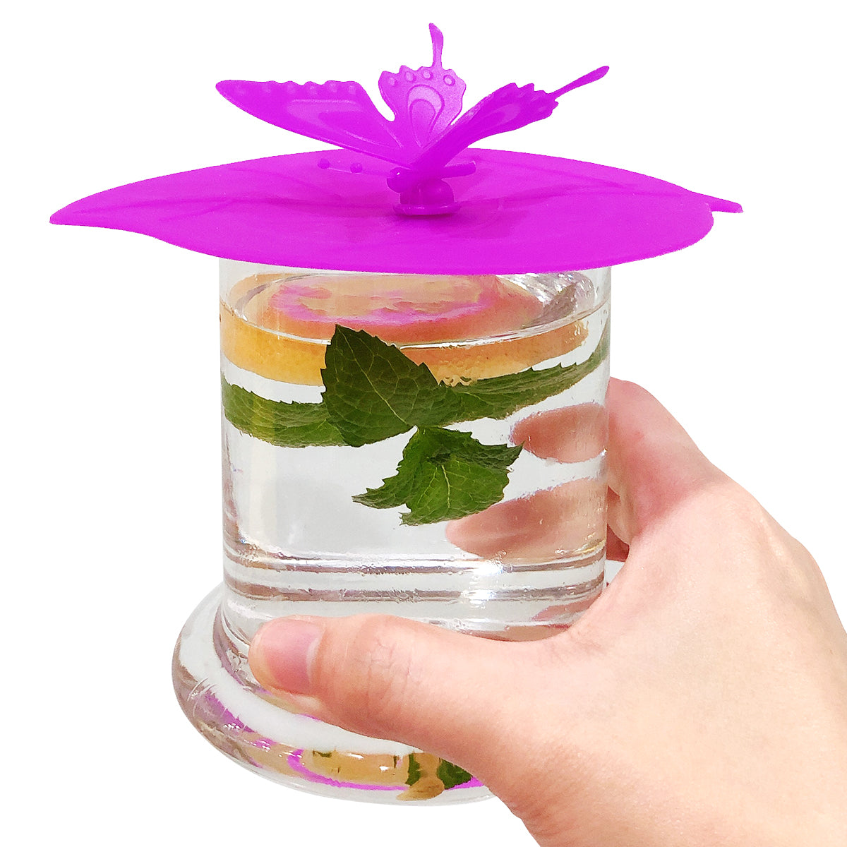 Wrapables Silicone Cup Lids, Anti-Dust Airtight Mug Covers for Hot and Cold Beverages (Set of 6)