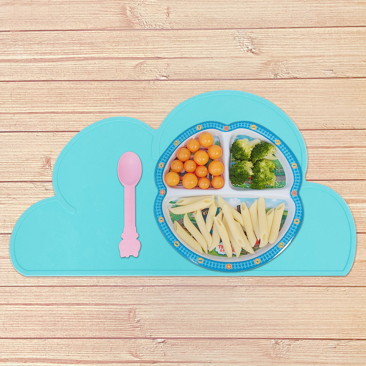 Wrapables Children's Silicon Cloud Placemat Portable and Easy to Clean Food Mat