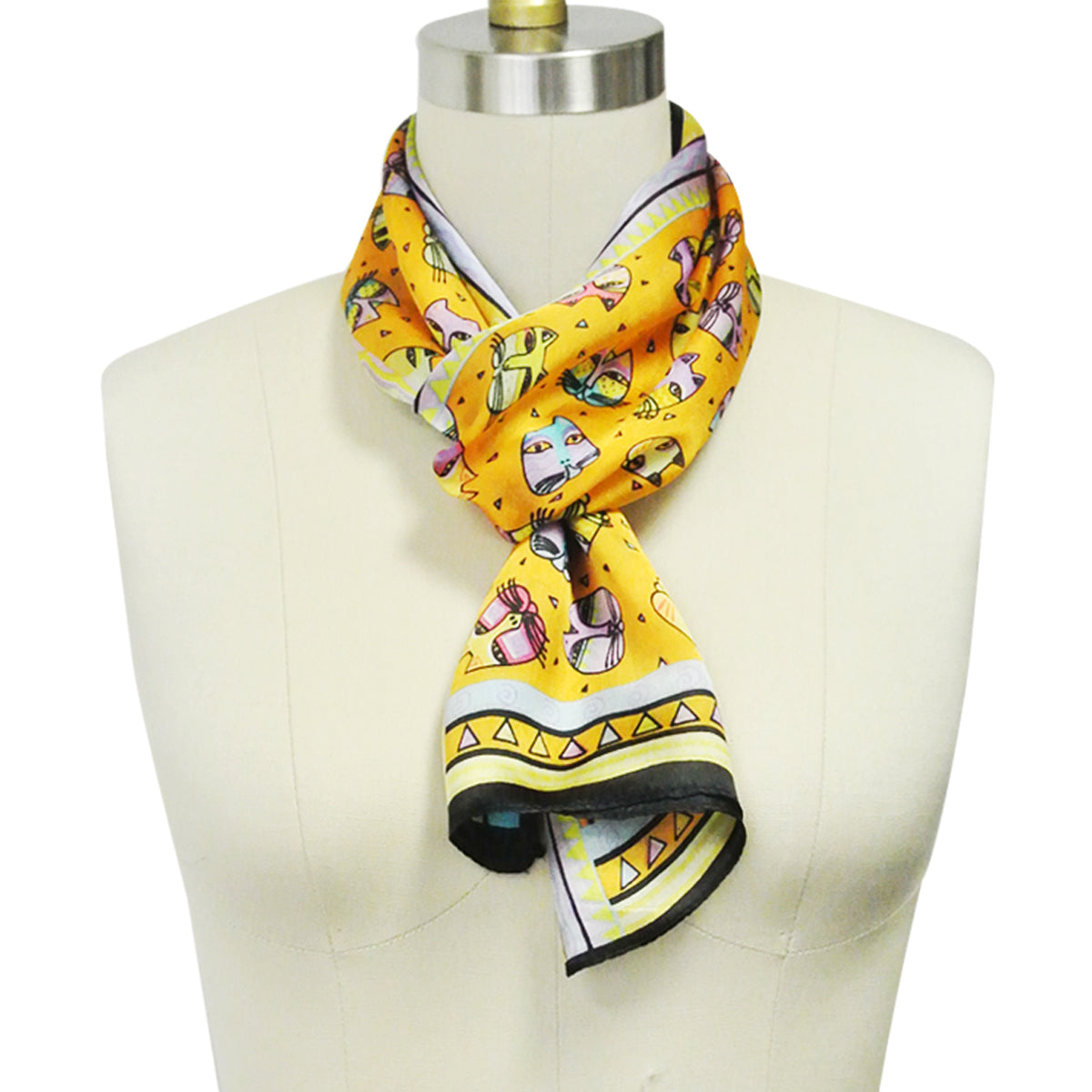 Wrapables Vibrant 100% Silk Long Scarf 51" x 10.5"