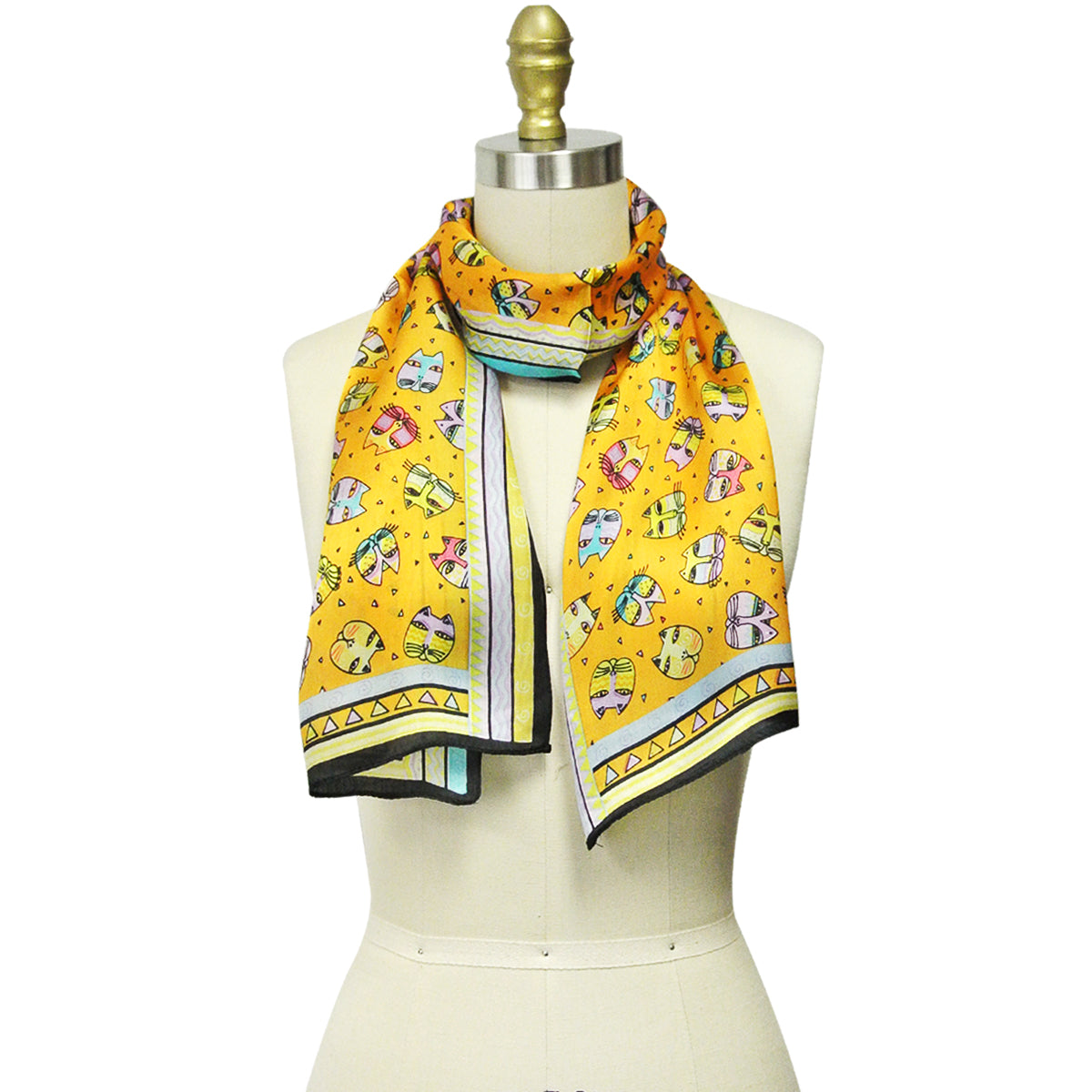 Wrapables Vibrant 100% Silk Long Scarf 51" x 10.5"