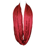 Wrapables Lightweight Silky Soft Infinity Loop Scarf, Burgundy