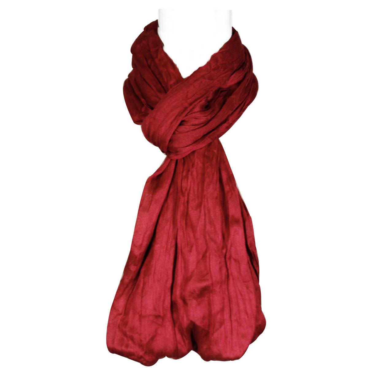 Wrapables Lightweight Silky Soft Infinity Loop Scarf, Burgundy