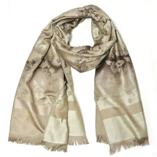 Wrapables Jacquard Woven Floral Clover Scarf Wrap