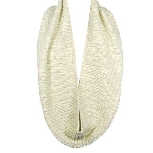 Wrapables Solid Color Warm Winter Knit Infinity Scarf, Beige