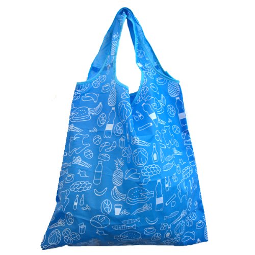 Printed Reusable Shopping Tote Bag - Flowers