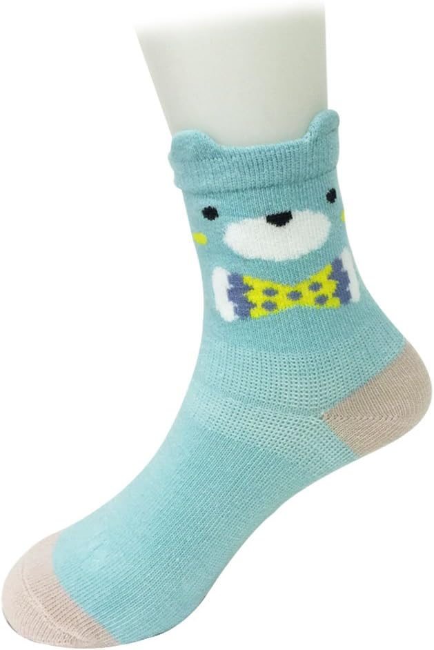 Wrapables Peek A Boo Animal Non-Skid Toddler Socks (Set of 6), Bears and Buddies, Small