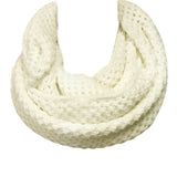 Wrapables Solid Color Warm Winter Knit Infinity Scarf, Off White_A