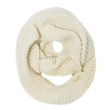 Wrapables Solid Color Warm Winter Knit Infinity Scarf, Cream