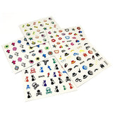 Wrapables Funky Skull Funky Patterns Nail Stickers Nail Art 3d Nail Decals, 10 sheets (300+ nail stickers)