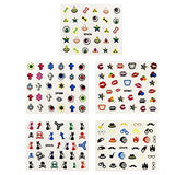 Wrapables Funky Skull Funky Patterns Nail Stickers Nail Art 3d Nail Decals, 10 sheets (300+ nail stickers)