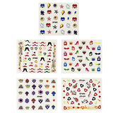 Wrapables Funky Bling Funky Patterns Nail Stickers Nail Art 3d Nail Decals, 10 sheets (300+ nail stickers)