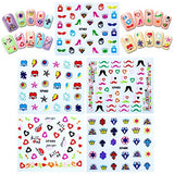 Wrapables Funky Bling Funky Patterns Nail Stickers Nail Art 3d Nail Decals, 10 sheets (300+ nail stickers)