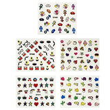 Wrapables Funky Monsters Funky Patterns Nail Stickers Nail Art 3d Nail Decals, 10 sheets (300+ nail stickers)