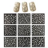 Wrapables Snowflakes Nail Stickers Nail Art 3d Nail Decals, 12 Sheets