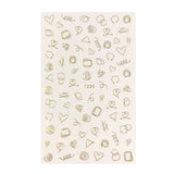 Wrapables 3 Sheets Gold Shapes & Gold Diamonds Nail Art Gold Shapes & Gold Diamonds Nail Stickers