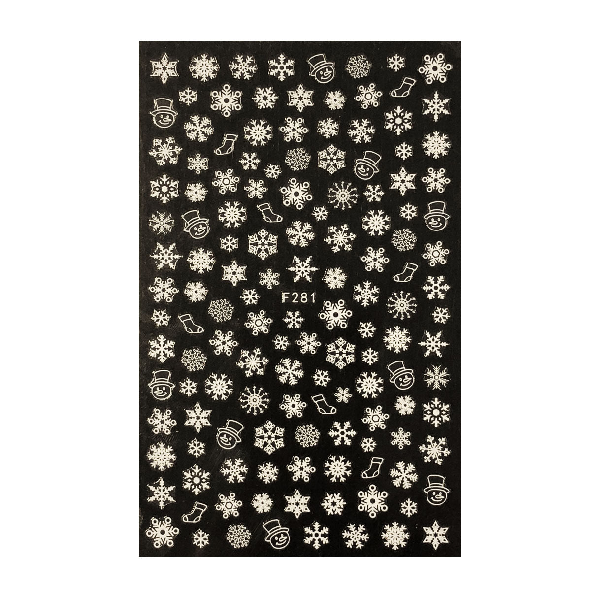 Wrapables 3 Sheets Colorful Winter Snowflakes Nail Art Snowflake Nail Stickers