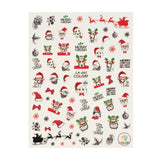 Wrapables 3 Sheets Jolly Animals Christmas Nail Art Christmas Nail Stickers