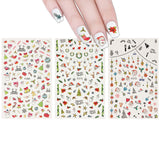 Wrapables 3 Sheets Merry Christmas Nail Art Christmas Nail Stickers