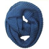 Wrapables Solid Color Warm Winter Knit Infinity Scarf, True Blue