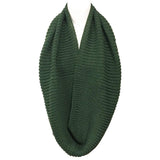 Wrapables Solid Color Warm Winter Knit Infinity Scarf, Dark Green