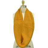 Wrapables Solid Color Warm Winter Knit Infinity Scarf, Saffron