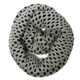 Wrapables Two Tone Warm Winter Knit Infinity Scarf, Gray & Black