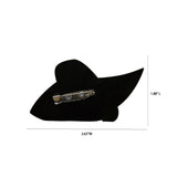 Wrapables Acrylic Fashion Brooch Pin for Sweaters, Coats, Scarves, and Bags, Cosmo Black Hat