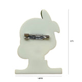 Wrapables Acrylic Fashion Brooch Pin for Sweaters, Coats, Scarves, and Bags, Bowknot Green