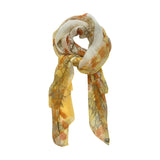 Wrapables Lightweight Sheer Silky Feeling Georgette Scarf, Yellow Marigolds