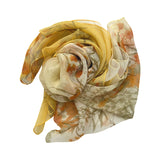 Wrapables Lightweight Sheer Silky Feeling Georgette Scarf, Yellow Marigolds