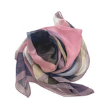 Wrapables Lightweight Sheer Silky Feeling Georgette Scarf, Pink & Lavender Geometric