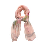 Wrapables Lightweight Sheer Silky Feeling Georgette Scarf, Rose on Pink