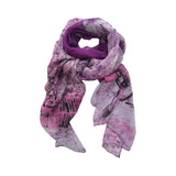 Wrapables Lightweight Sheer Silky Feeling Georgette Scarf, Peach Tree in Orchid