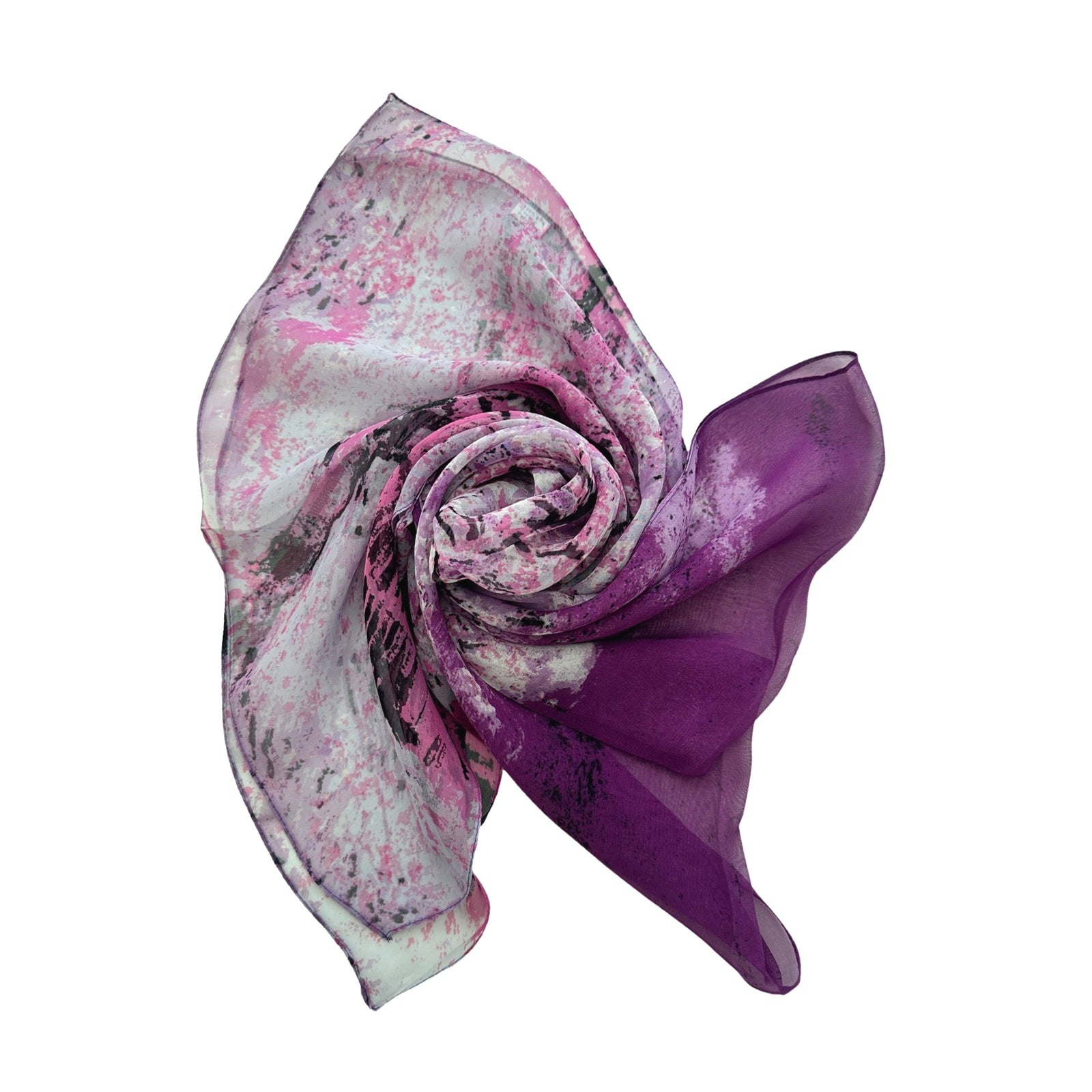 Wrapables Lightweight Sheer Silky Feeling Georgette Scarf, Peach Tree in Orchid