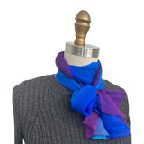 Wrapables Lightweight Sheer Solid Color Georgette Scarf, Blue & Purple